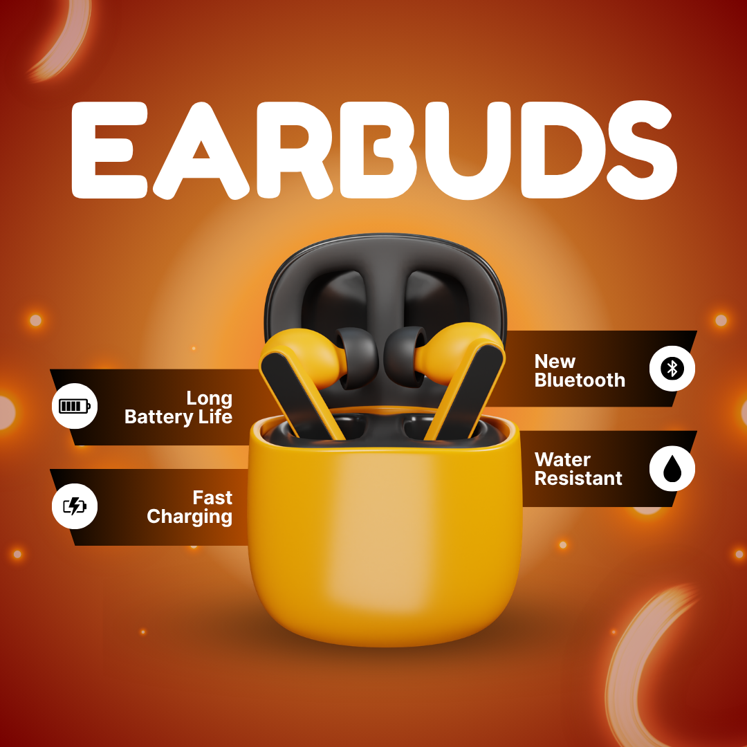 ORANGE EARBUDS